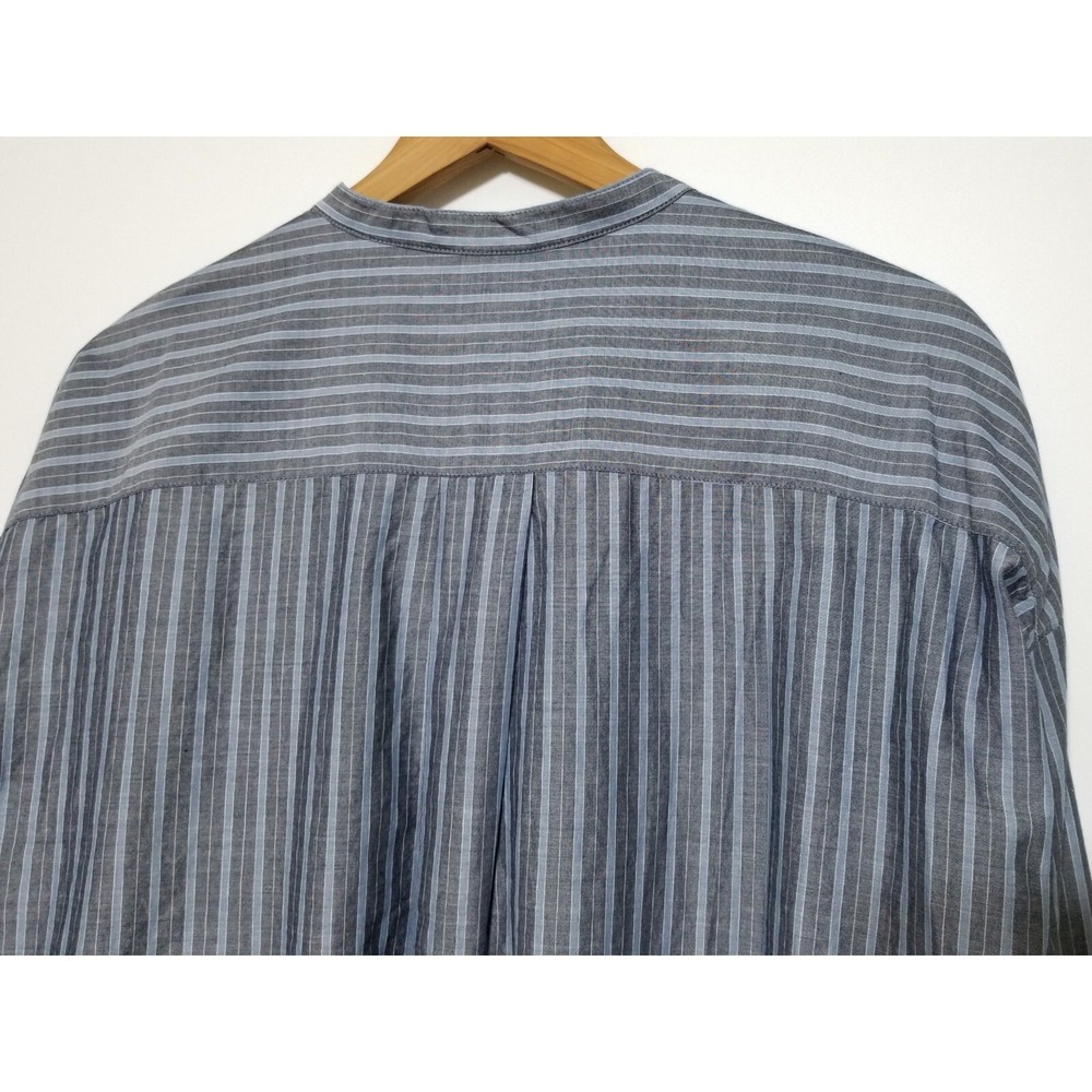 Vince Wide Stripe Oversized Pullover Blouse Coastal Chambray NWT Size S $295 - Picture 10 of 16